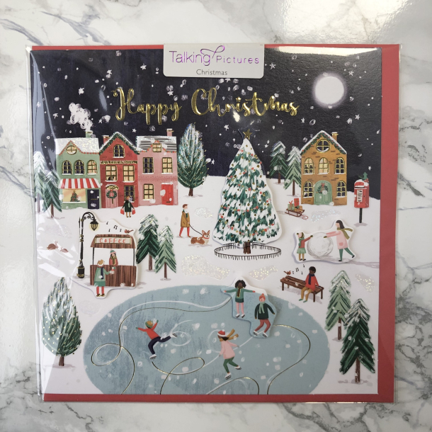 Talking Pictures Christmas, Julekort, Happy Christmas, Skjtebane