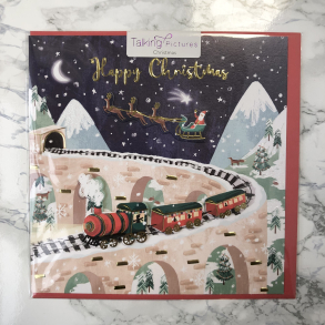 Talking Pictures Christmas, Julekort, Happy Christmas, Togbane