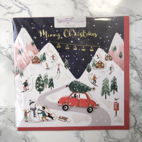 Talking Pictures Christmas, Julekort, Merry Christmas, Rd bil