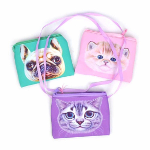 Taske med skulderstrop og dyremotiv