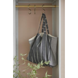 Taske vendbarsort med hvide striber 