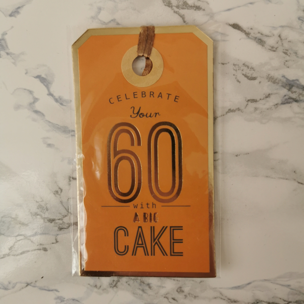 Til &amp; fra mrker - Celebrate your 60 with a big cake