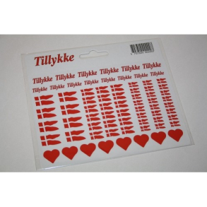 Tillykke klistermrker 144 stk.