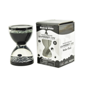 Timeglas, plast, 7cm, sort