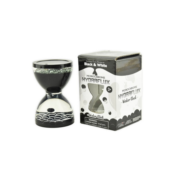 Timeglas, plast, 7cm, sort