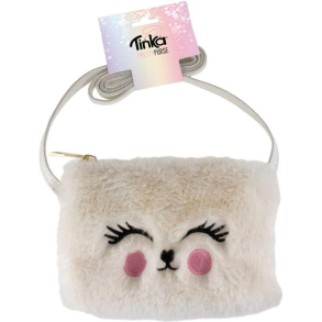 Tinka Pretty Purse, Taske Plys m. ansigt, hvid