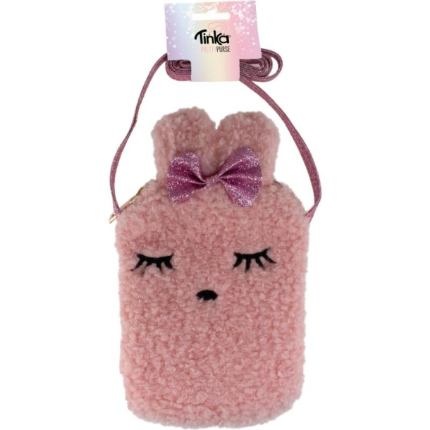 Tinka Pretty Purse, Taske Plys m. kanin og sljfe, rosa