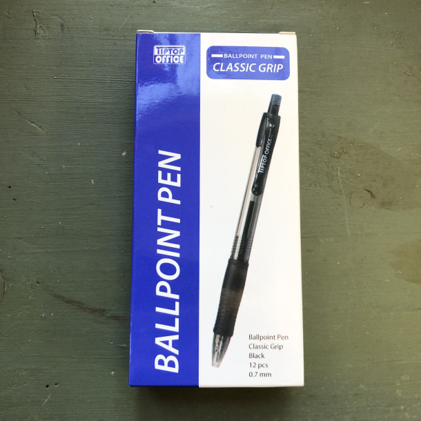 Tip Top Office Kuglepen Classic Ballpoint, 12 stk., sort