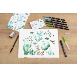 Tombow Watercoloring Set Greenery