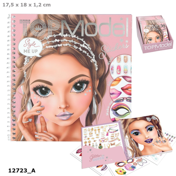 TOPModel Dress Me up Face Stickerbog, GLITTER QUEEN
