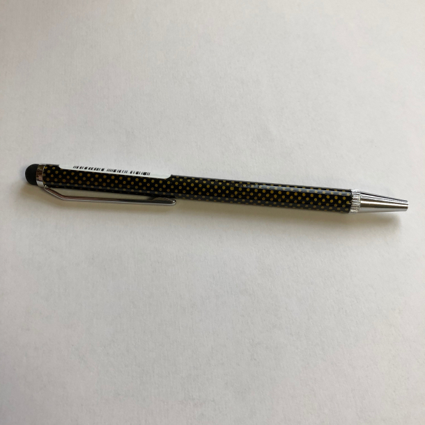 Touch pen, sort med guld prikker