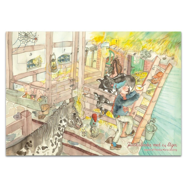 Traditionel Julekalender med 24 lger