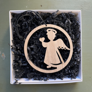 Tr ophng - Engel i cirkel med hjerte