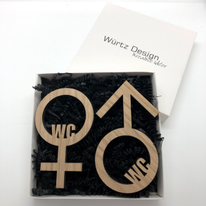 Tr skilt - Toiletskilt tegn