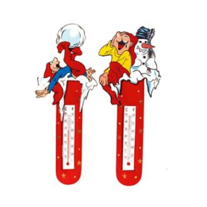 Tr termometer med Bramming nisse, 21cm