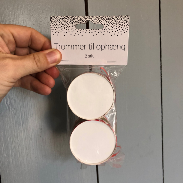 Trommer m. guld folie, 2 stk.