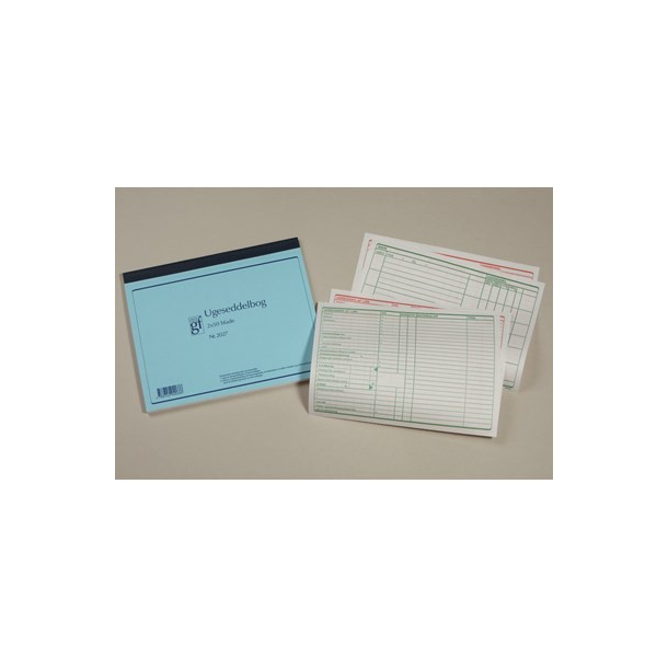 Ugeseddelbog, 2x50 blade, liggende