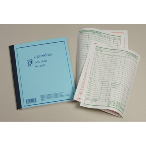 Ugeseddelbog, 2x50 blade, stende