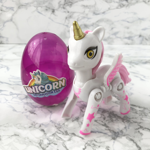 Unicorn Deformation Egg, Lilla/hvid
