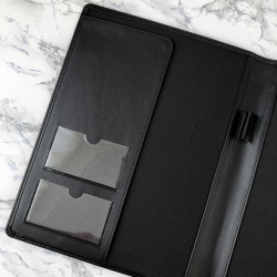 Verona Skrivemappe A4, sort lder