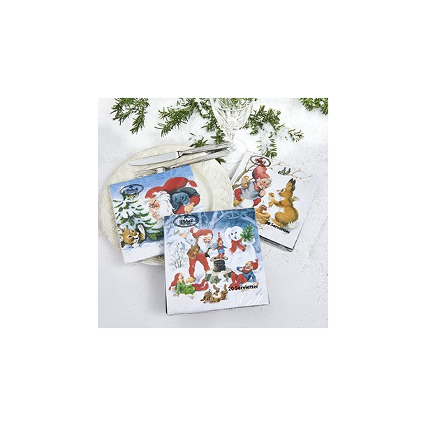 Vilhelm Hansen 3-lags juleservietter, 20 stk. 