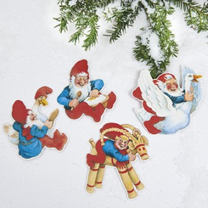 Vilhelm Hansen nisse ophng ark - 15 cm, 4 stk.