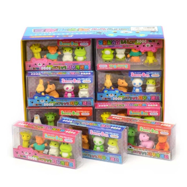 Viskelder ske med 4 stk. figurer