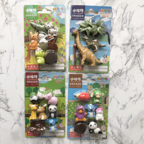 Viskelderst med dyr, 3-7 stk.