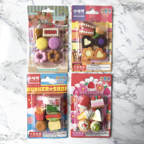 Viskelderst med mad, 6 stk.