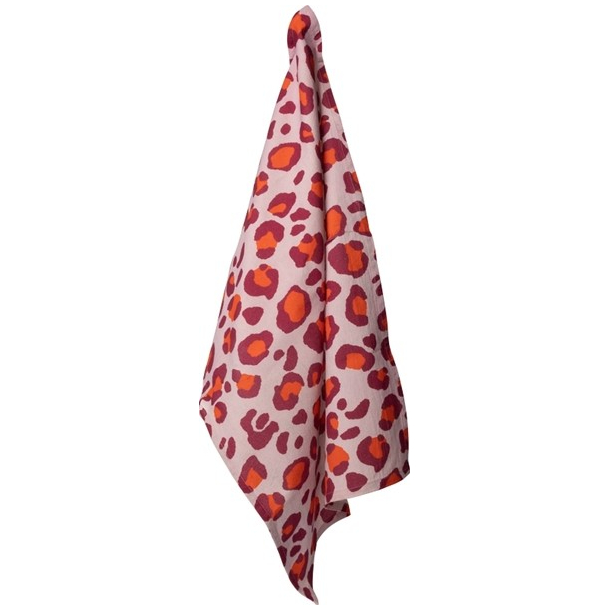 Viskestykke, leopard, violet og orange