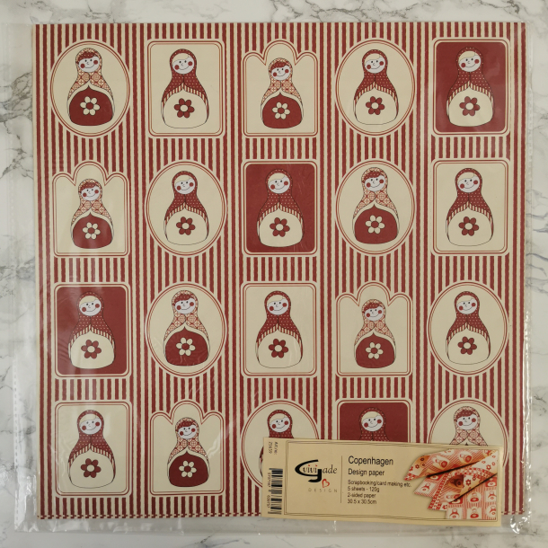 Vivi Gade - Scrapbooking papir, damer i rammer