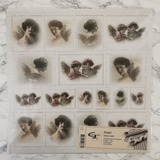 Vivi Gade - Scrapbooking papir, engle