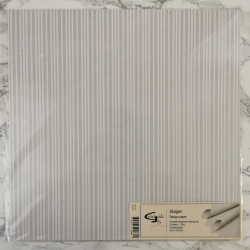 Vivi Gade - Scrapbooking papir, hvid og lysegr striber