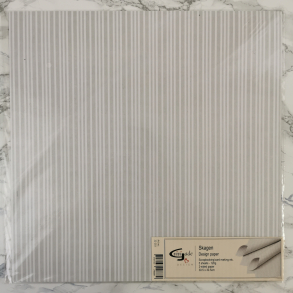 Vivi Gade - Scrapbooking papir, hvid og lysegr striber