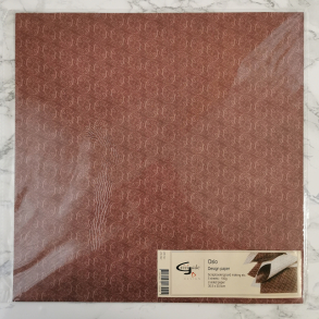 Vivi Gade - Scrapbooking papir, mnster ranke i bordeauxrd