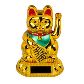Lucky kat, mini, 8cm, guld
