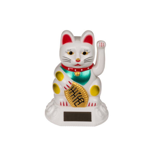 Lucky kat, mini, 8cm, hvid